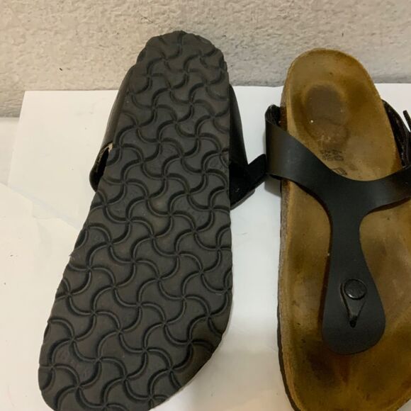 Birkenstock Gizeh Birko-flor flip-flop thong sandals 40 9 black - Picture 8 of 10